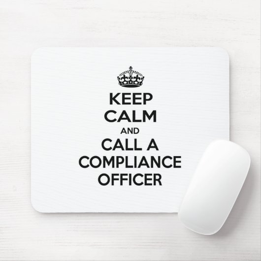 Houd Kalm en roep een Mededingingsbeambte Muismat (Met muis)