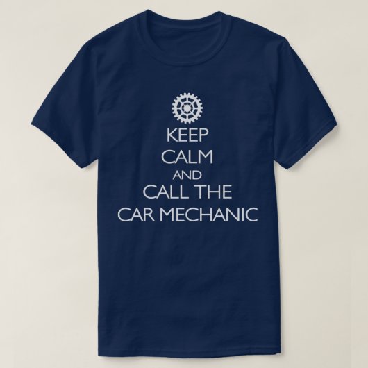 Houd kalm en roep het automechanisme t-shirt (Design voorkant)