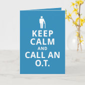 Houd Kalm en roep O.T. - BeroepsTherapeut Kaart (Gele Bloem)