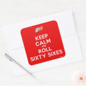 Houd kalm en rol zestig-Sixes Stickers (Envelop)