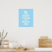 Houd kalm en rots op druk of poster (Keuken)