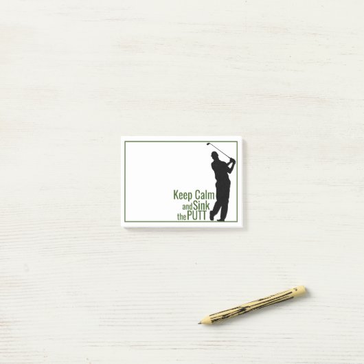 Houd kalm en Roze de Gezette Post-het Nota's Post-it® Notes (Op bureau)