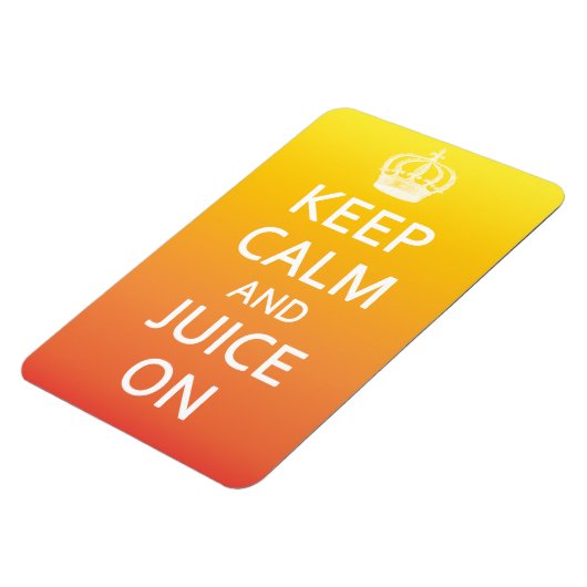 Houd kalm en sap op heldere koelkastmagneet magneet (Linkerzijde)