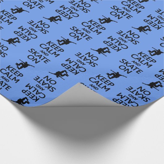 Houd kalm en Schaats op aangepast papier voor het (Hoek)