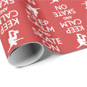 Houd kalm en Schaats op aangepast papier voor het  (Rol Hoek)