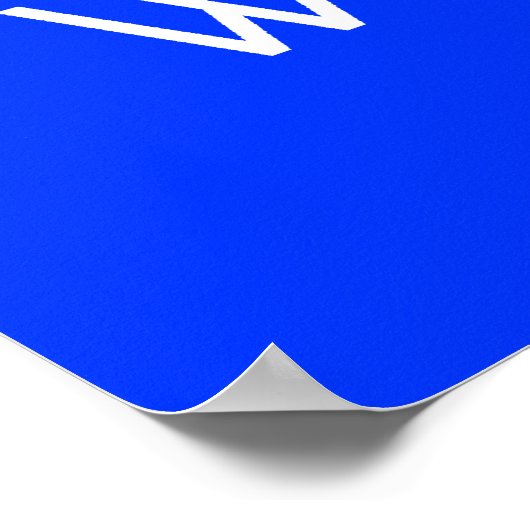 Houd kalm en schrijf op druk poster (Hoek)