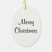 Houd kalm en schrijf op schrijfmachine-versiemane keramisch ornament (Achterkant)