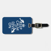 Houd kalm en (scuba) duik op (in om het even welke bagagelabel (Voorkant horizontaal)