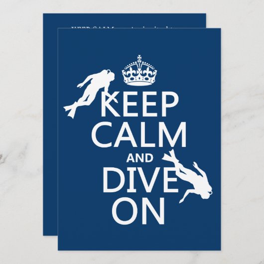 Houd kalm en (scuba) duik op (in om het even welke kaart (Voorkant / Achterkant)