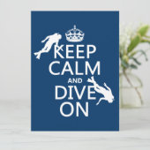 Houd kalm en (scuba) duik op (in om het even welke kaart (Staand voorkant)