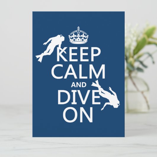 Houd kalm en (scuba) duik op (in om het even welke kaart (Staand voorkant)