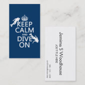 Houd kalm en (scuba) duik op (in om het even welke visitekaartje (Voorkant / Achterkant)