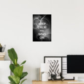 Houd kalm en Sing aan Poster (Thuiskantoor)