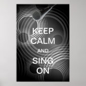 Houd kalm en Sing aan Poster (Voorkant)