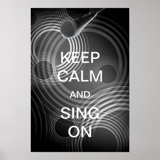 Houd kalm en Sing aan Poster (Voorkant)