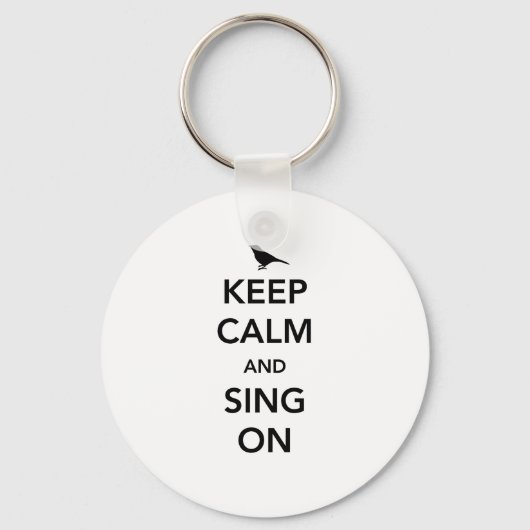 Houd kalm en Sing aan Sleutelhanger (Voorkant)