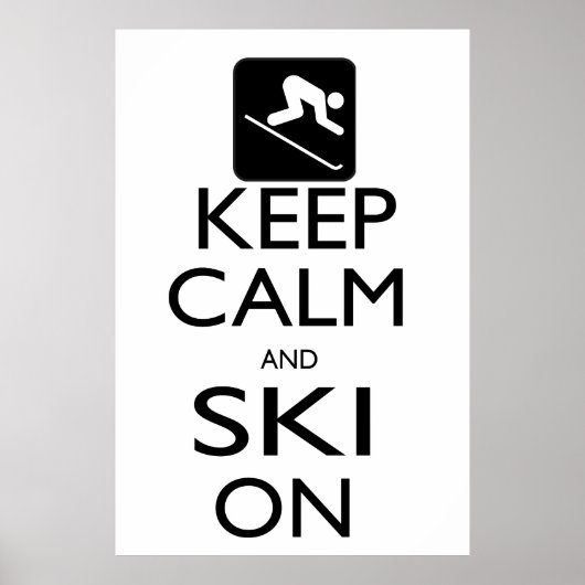 Houd kalm en skie aan poster (Voorkant)