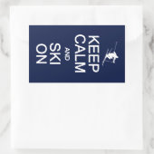 Houd kalm en skie op stickers (Tas)