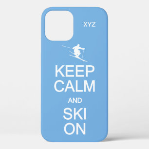 Houd kalm en skies op aangepaste hoesjes