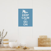 Houd kalm en sklikken op druk poster (Keuken)