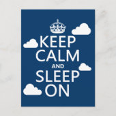 Houd Kalm en Slaap (pas kleur aan) Briefkaart (Voorkant)