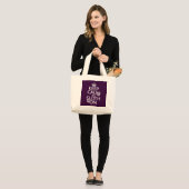 Houd kalm en Sleuf aan Grote Tote Bag (Voorkant (model))