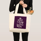 Houd kalm en Sleuf aan Grote Tote Bag (Voorkant (product))