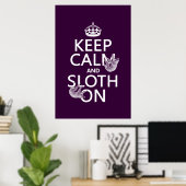 Houd kalm en Sleuf aan Poster (Thuiskantoor)