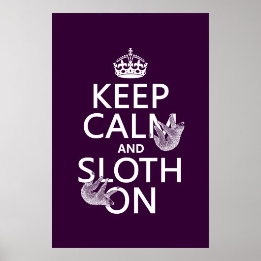 Houd kalm en Sleuf aan Poster (Voorkant)