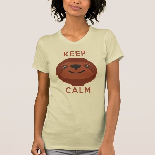 Houd kalm en Sleuf aan T-shirt (Voorkant)