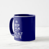 Houd kalm en sluit CTRL Alt Schrapping Mok (Voorkant links)