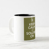 Houd kalm en soldeer op Mok (Voorkant links)