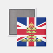 Houd kalm en speel bordspelen magneet (Voorkant / Achterkant)