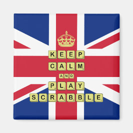 Houd kalm en speel bordspelen magneet