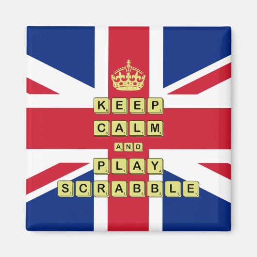 Houd kalm en speel bordspelen magneet (Voorkant)