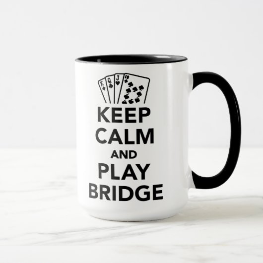 Houd kalm en speel brug mok (Rechts)