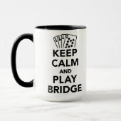Houd kalm en speel brug mok (Links)