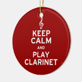 Houd kalm en speel Clarinet Keramisch Ornament (Links)