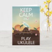 Houd Kalm en speel de Hawaiiaanse Stijl van de Kaart (Gele Bloem)