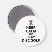 Houd kalm en speel Disc golf Magneet (Voorkant / Achterkant)