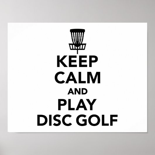 Houd kalm en speel Disc golf Poster (Voorkant)