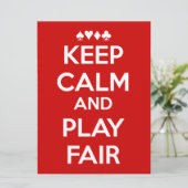 Houd kalm en speel eerlijk (Staand voorkant)