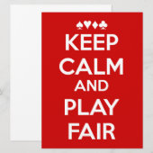 Houd kalm en speel eerlijk (Voorkant / Achterkant)
