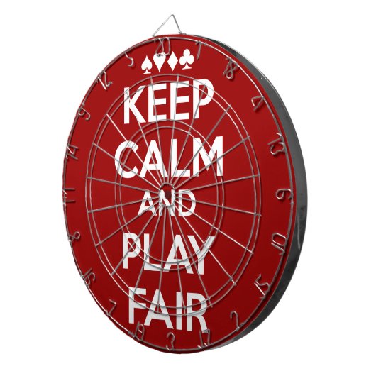 Houd kalm en speel eerlijk dartbord (Voorkant Rechts)
