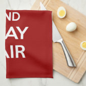 Houd kalm en speel eerlijk theedoek (Quarter Fold)