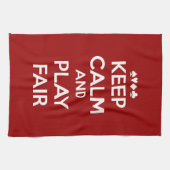 Houd kalm en speel eerlijk theedoek (Horizontaal)