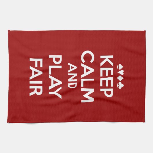 Houd kalm en speel eerlijk theedoek (Horizontaal)