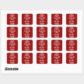 Houd kalm en speel eerlijk vierkante sticker (Vel)
