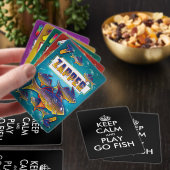 Houd kalm en speel Go Fish aangepaste speelkaarten (Insitu)