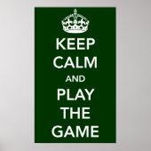 Houd Kalm en speel het Poster van het Spel (Voorkant)